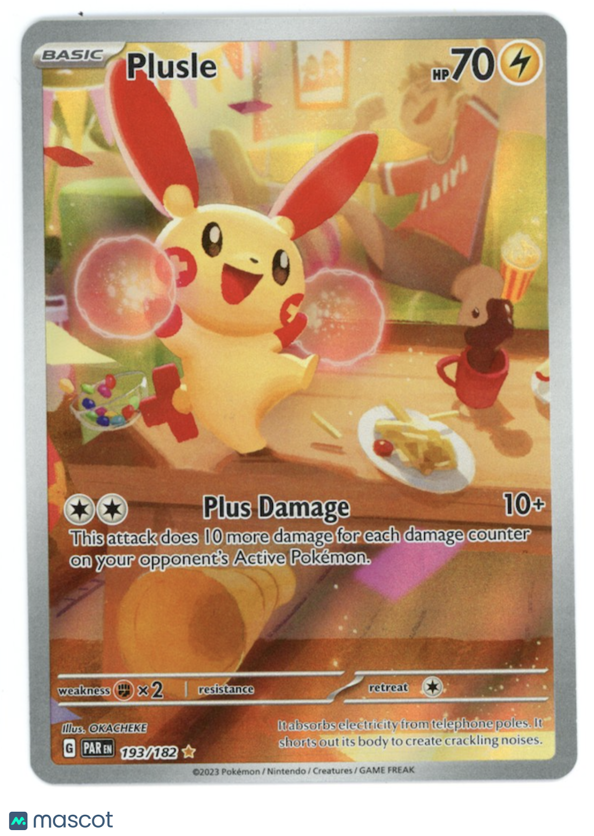 PLUSLE 2023 Pokemon Scarlet Violet Paradox Rift #193/182 Illustration Rare