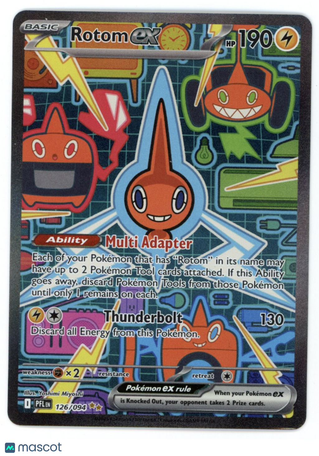 ROTOM EX 2025 Pokemon Phantasmal Flames #126/94 Special Illustration Rare