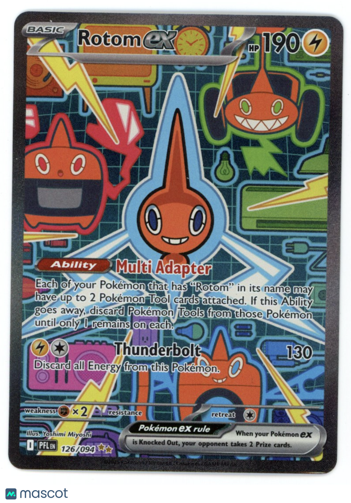 ROTOM EX 2025 Pokemon Phantasmal Flames #126/94 Special Illustration Rare