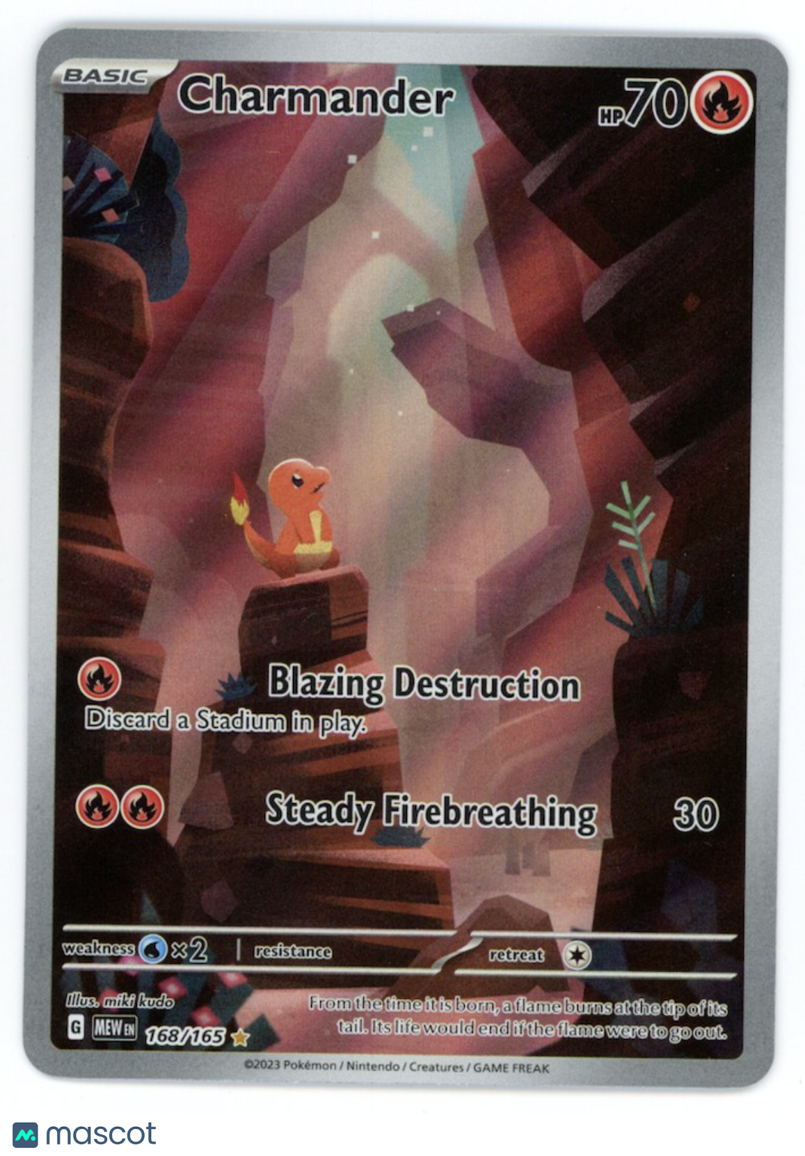 CHARMANDER 2023 Pokemon Scarlet Violet 151 #168/165 Illustration Rare