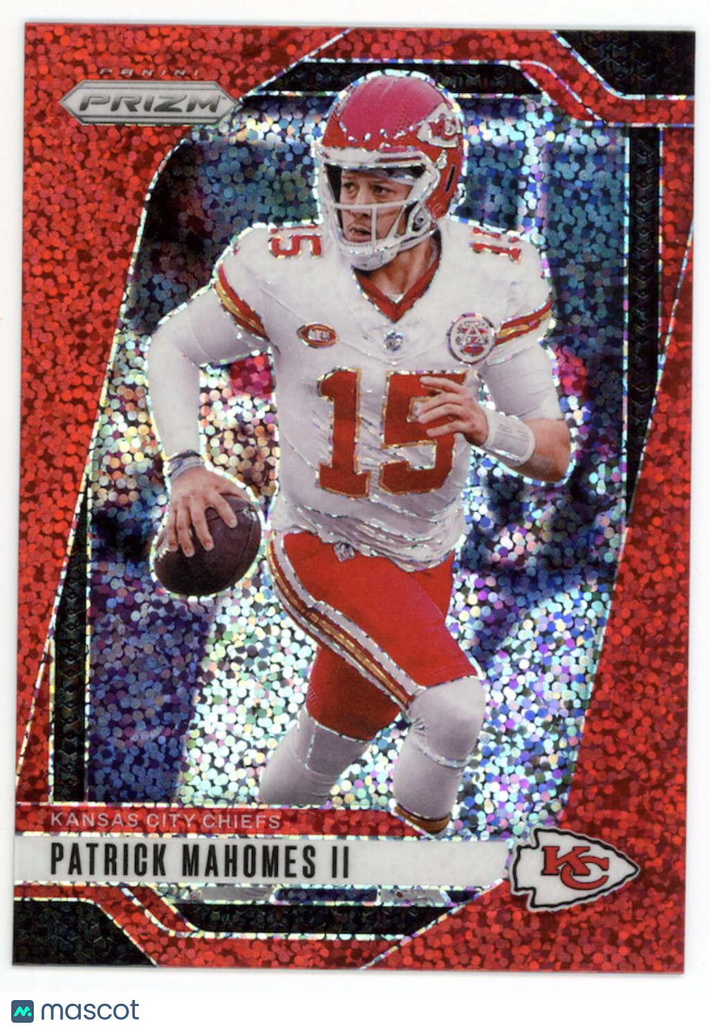PATRICK MAHOMES II 2024 Panini Prizm Red Sparkle SSP #138 Kansas City Chiefs