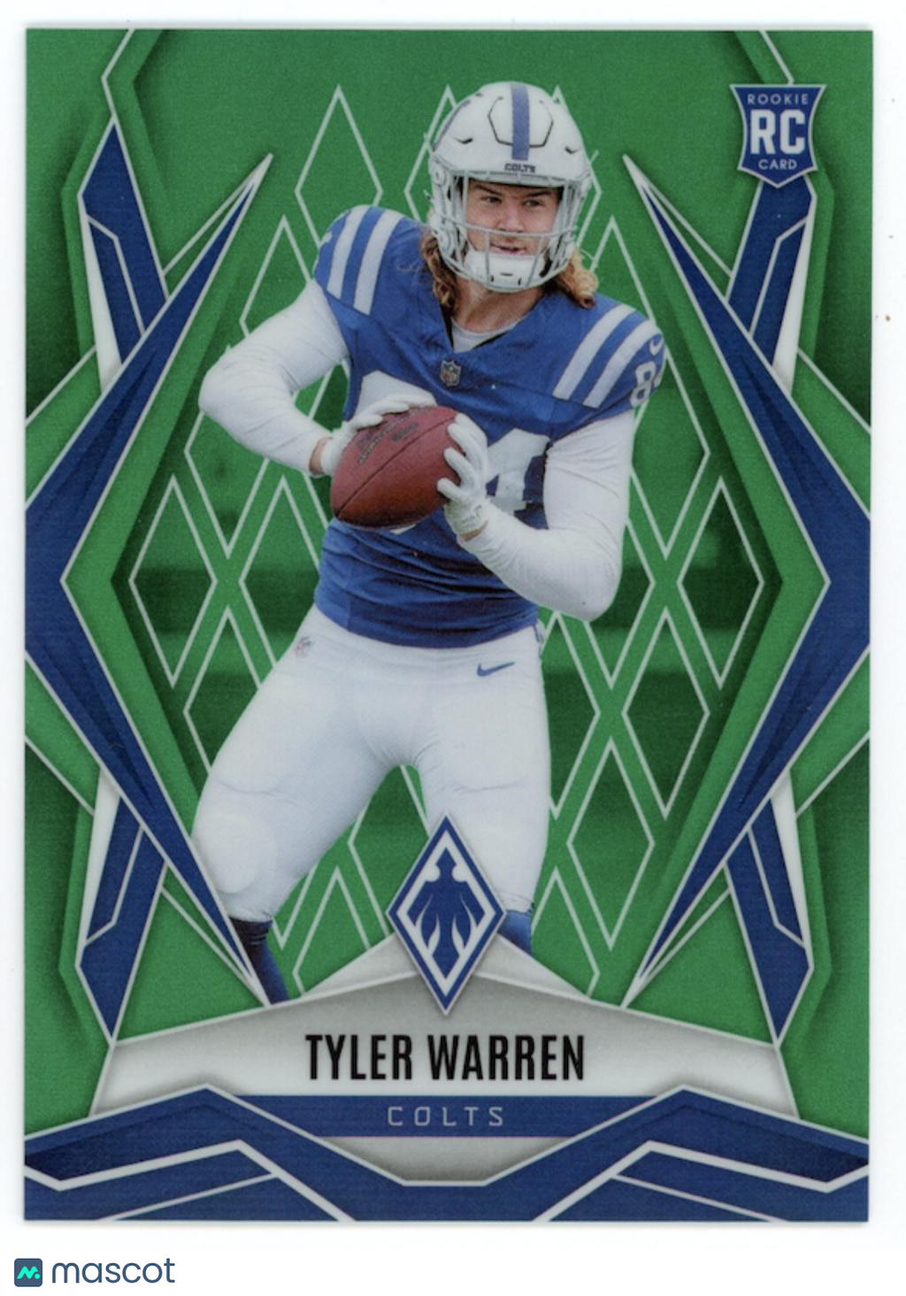 TYLER WARREN 2025 Panini Phoenix Rookie Green Prizm /25 #185 Colts