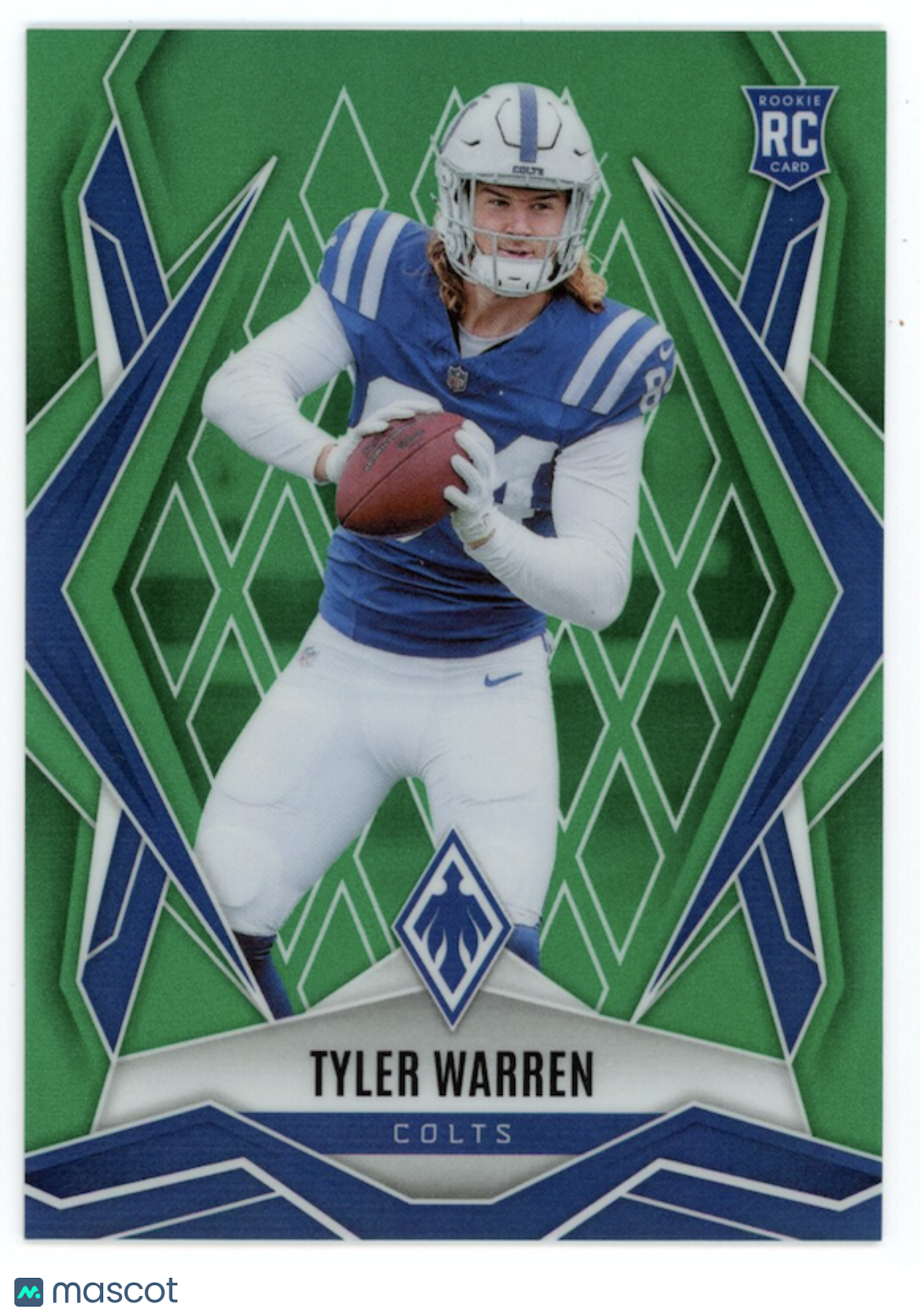 TYLER WARREN 2025 Panini Phoenix Rookie Green Prizm /25 #185 Colts