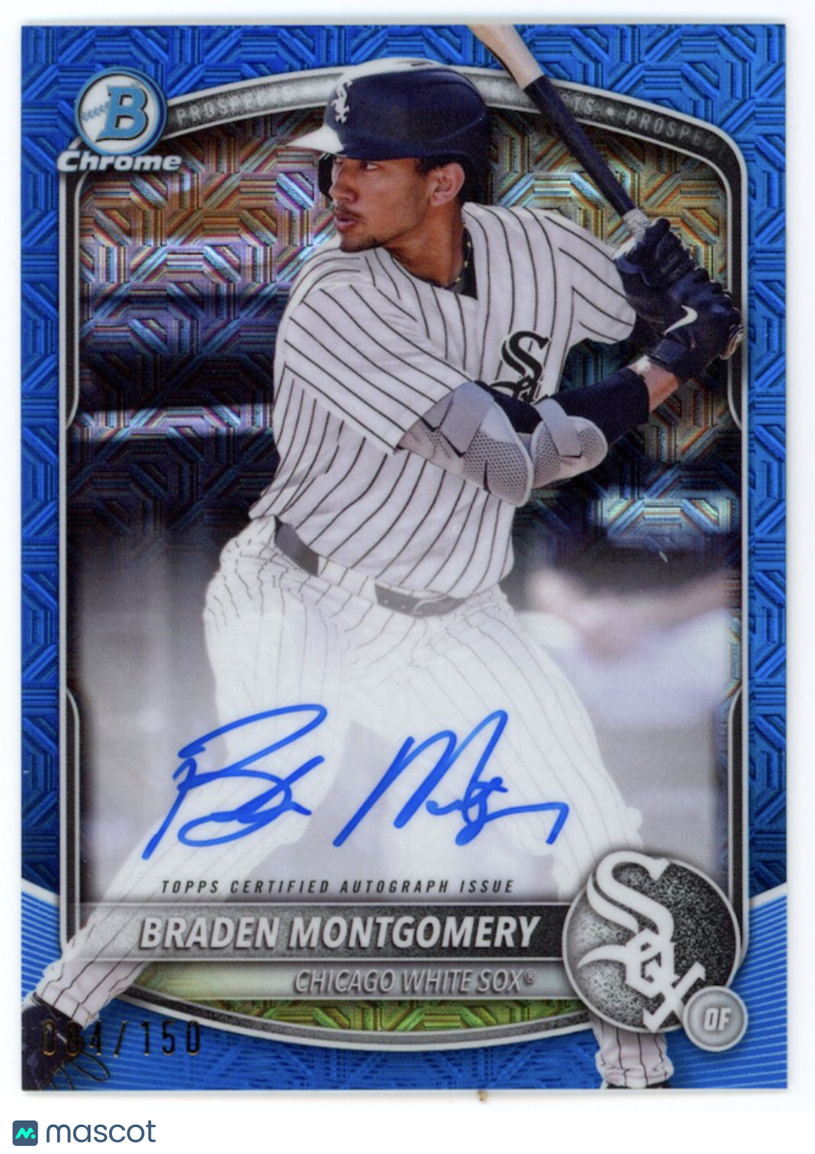 BRADEN MONTGOMERY 2025 Bowman Chrome Mega Blue Mojo Refractor Auto /150 #BMA-BM