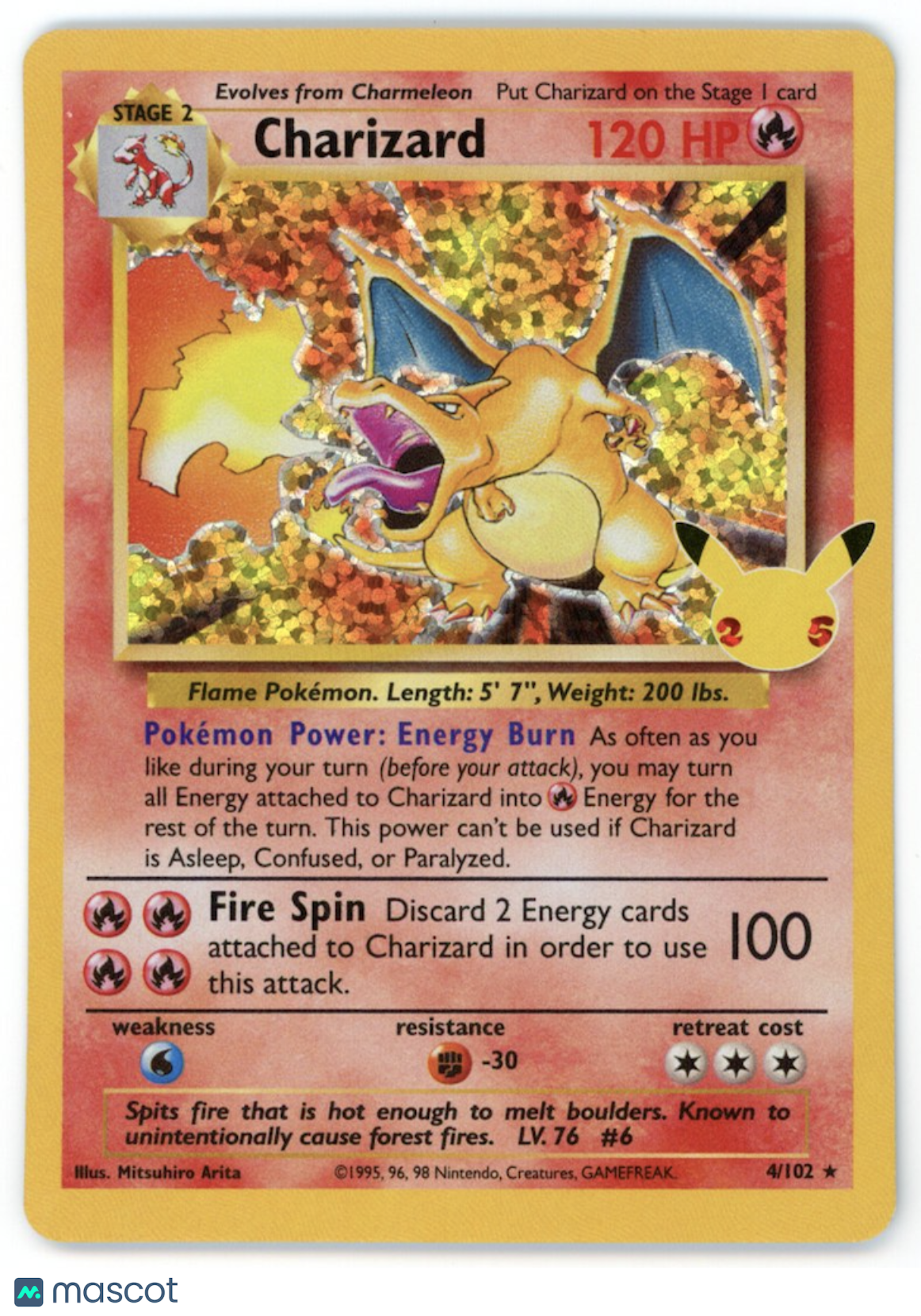 CHARIZARD 2021 Pokemon Celebrations Classic Collection Holo Rare #4/102