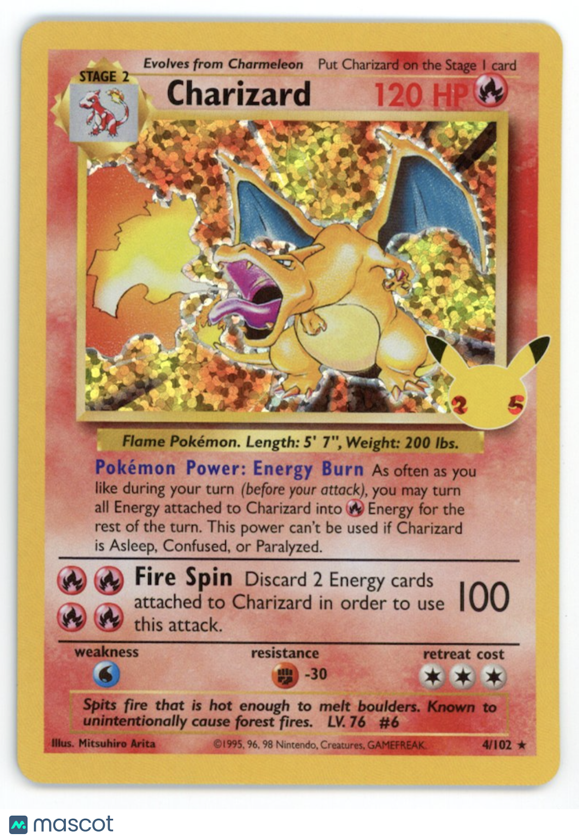 CHARIZARD 2021 Pokemon Celebrations Classic Collection Holo Rare #4/102