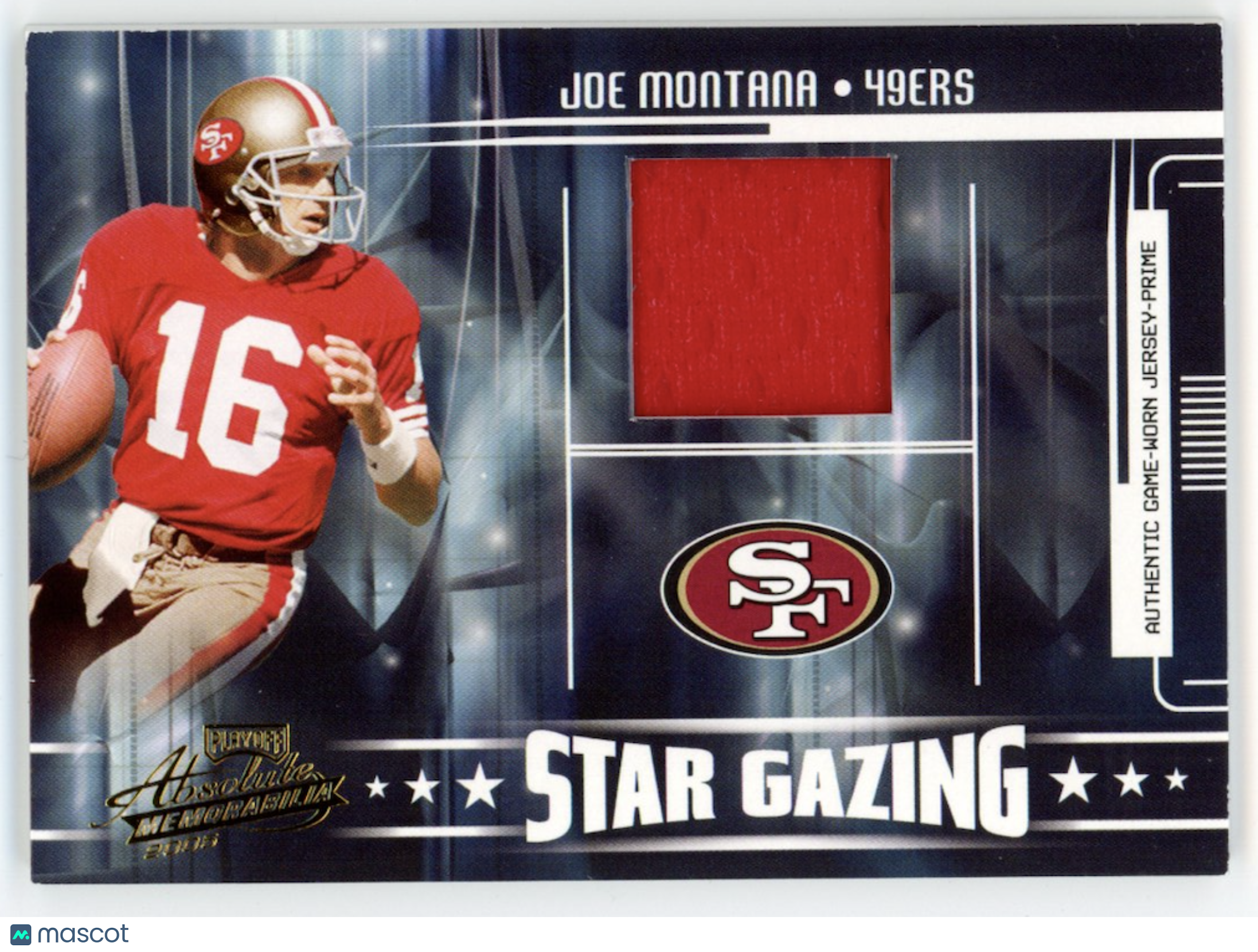JOE MONTANA 2005 Playoff Absolute Star Gazing Patch /150 #SG-40 49ers