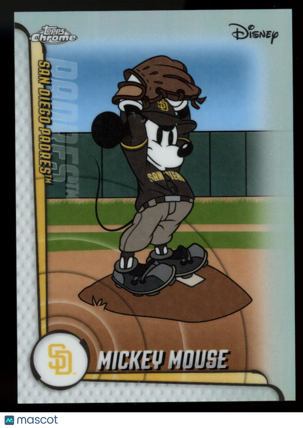MICKEY MOUSE 2025 Topps Chrome Update Disney and Friends SSP #MLBA-2 Padres