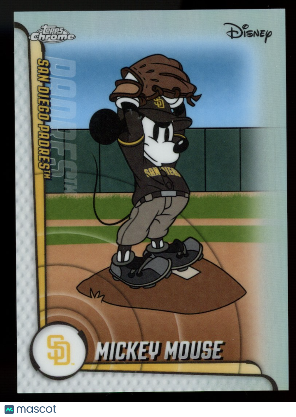 MICKEY MOUSE 2025 Topps Chrome Update Disney and Friends SSP #MLBA-2 Padres