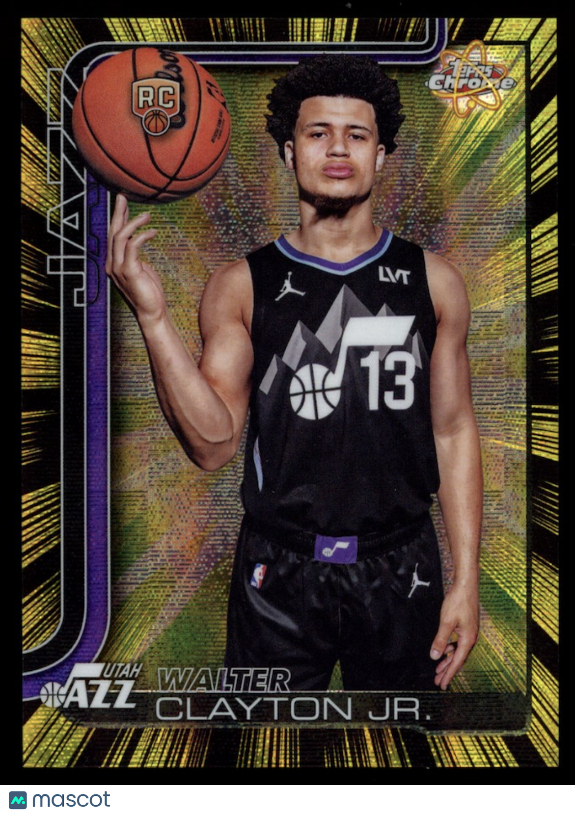 WALTER CLAYTON JR. 2025-26 Topps Chrome Radiating Rookies SSP #RR-9 Jazz