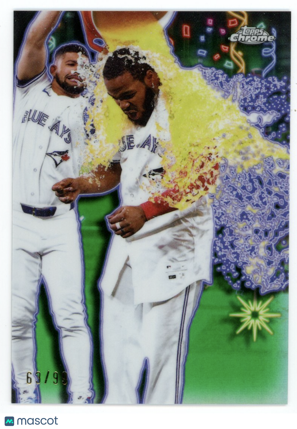 VLADIMIR GUERRERO JR 2025 Topps Chrome Celebracion Green Refractor /99 Blue Jays