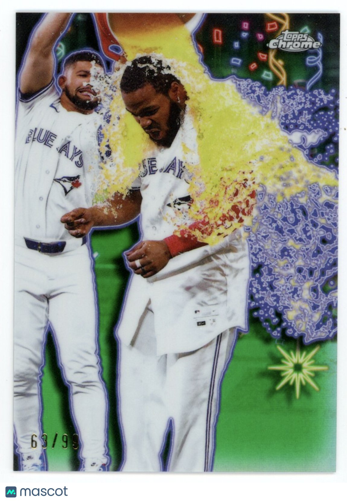 VLADIMIR GUERRERO JR 2025 Topps Chrome Celebracion Green Refractor /99 Blue Jays