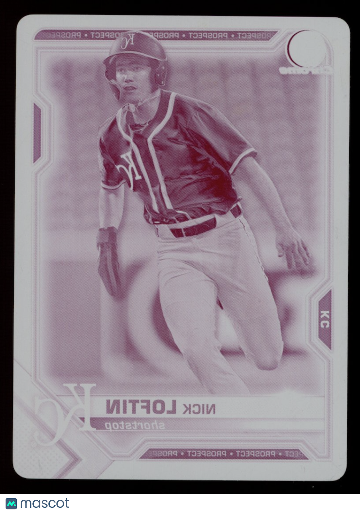 NICK LOFTIN 2021 Bowman Magenta Printing Plate 1/1 #BCP-144 Royals