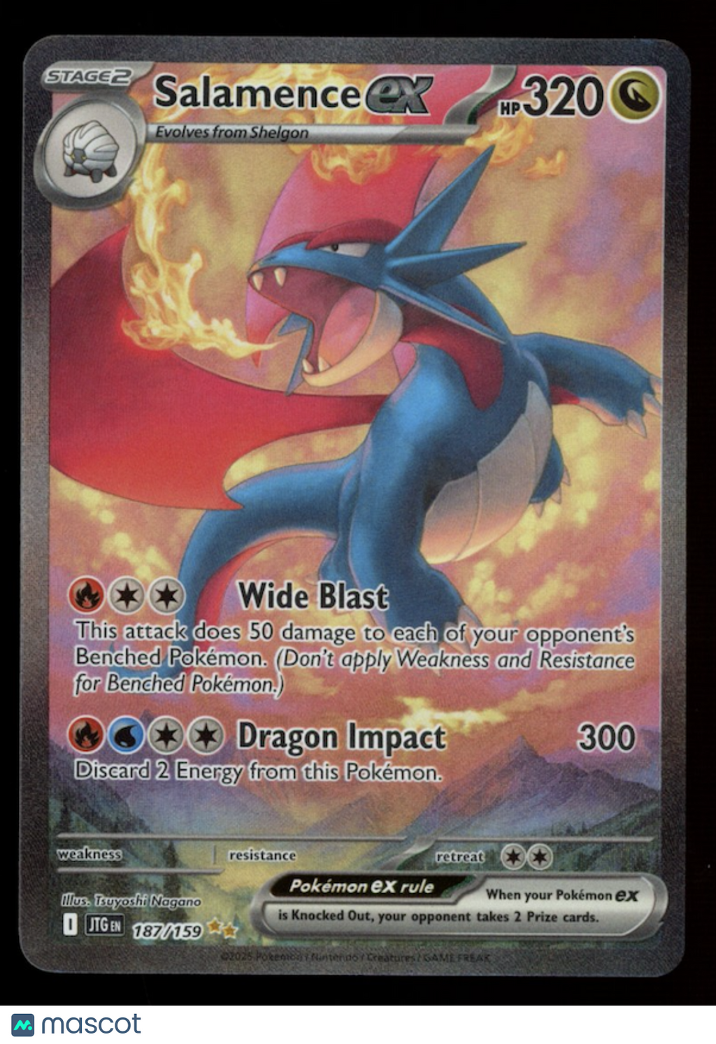 SALAMENCE EX 2025 Pokemon S&V Journey Together #187 Special Illustration Rare