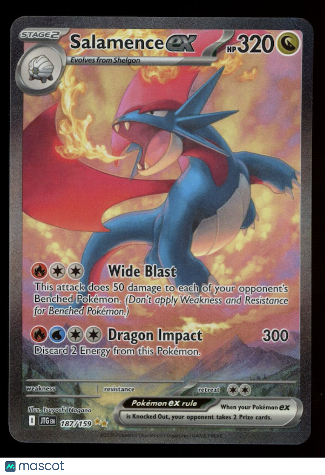 SALAMENCE EX 2025 Pokemon S&V Journey Together #187 Special Illustration Rare