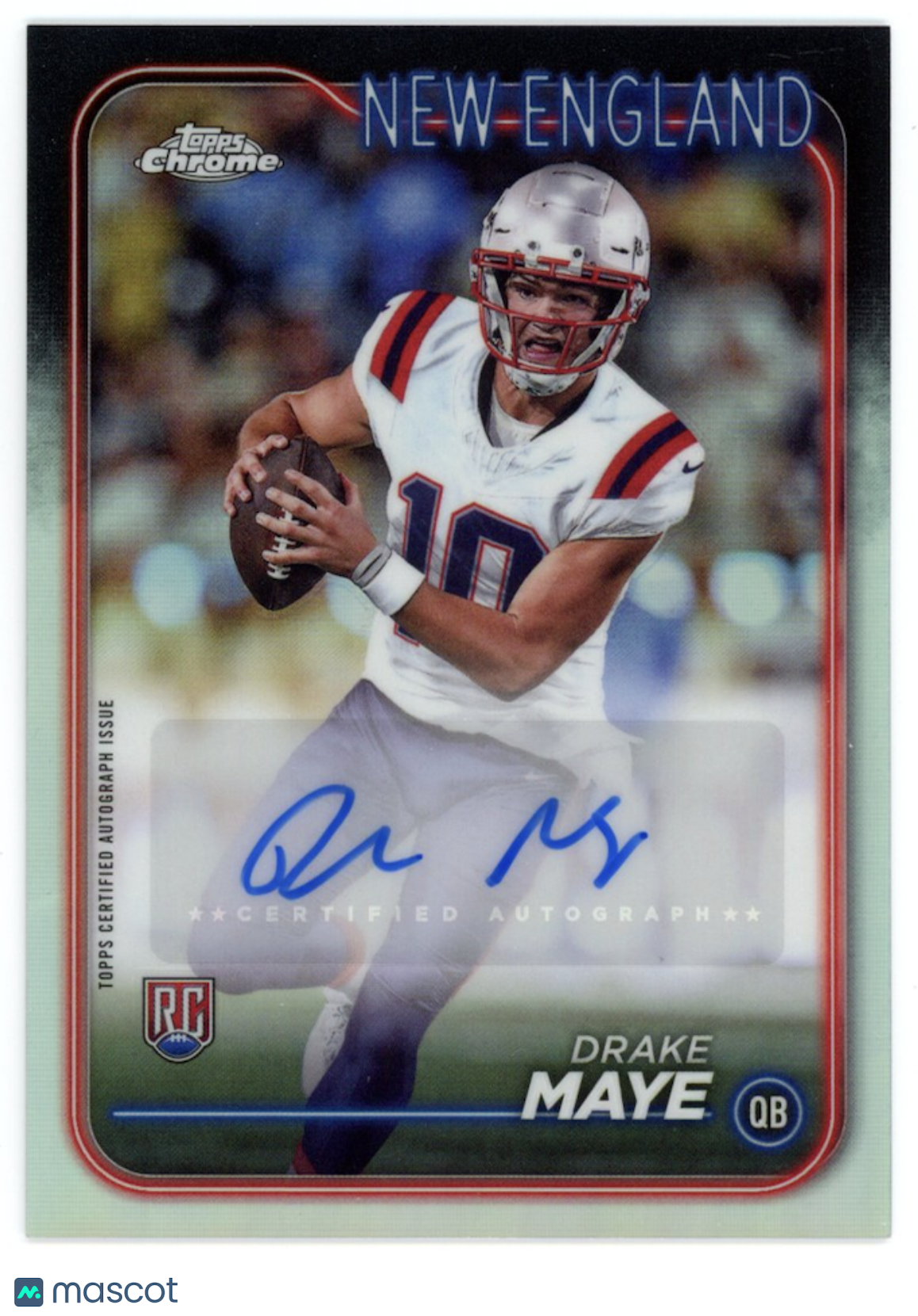 DRAKE MAYE 2024 Topps Chrome Rookie Auto Refractor #RA-DMA New England Patriots