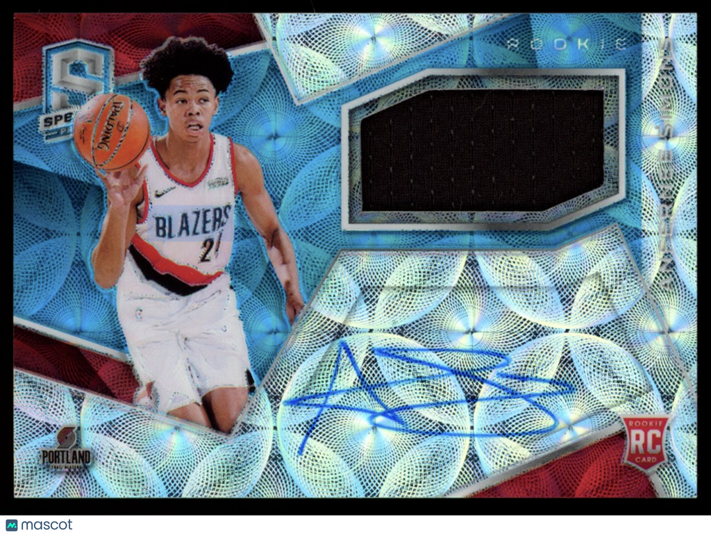 ANFERNEE SIMONS 2018-19 Panini Spectra Rookie Patch Auto Neon Blue Scope /99