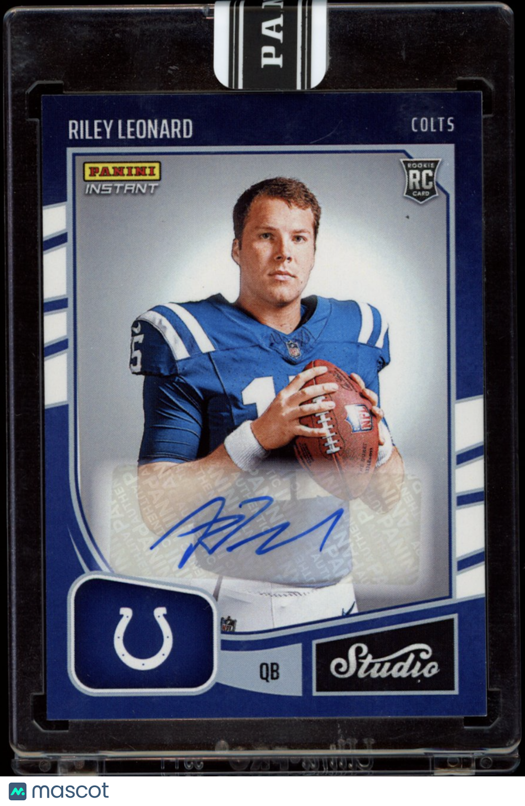 RILEY LEONARD 2025 Panini Instant Studio Rookie Auto /99 #SR-27 Colts