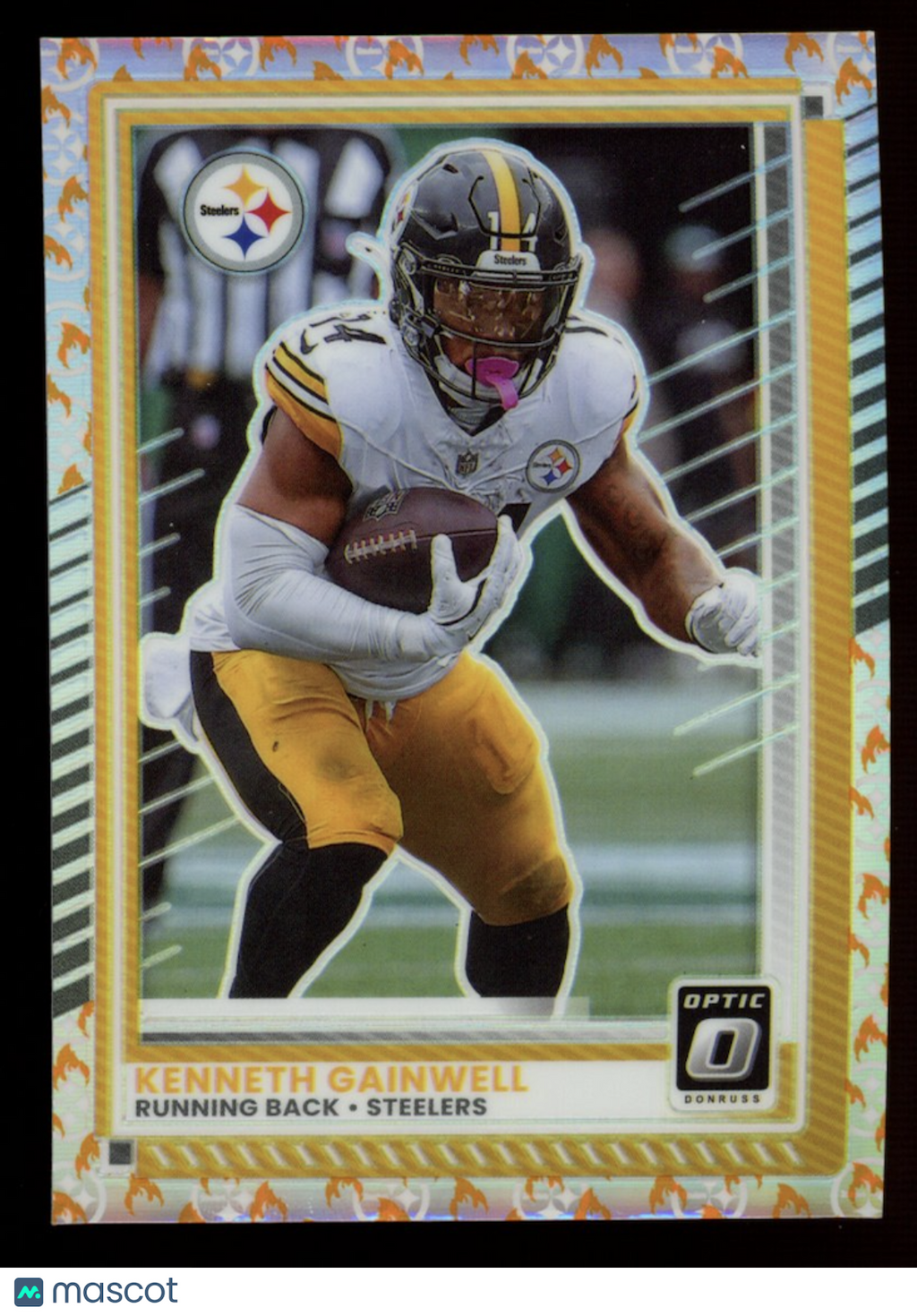 KENNETH GAINWELL 2025 Donruss Optic ERROR Fire Emoji and Team Logo Dual Parallel