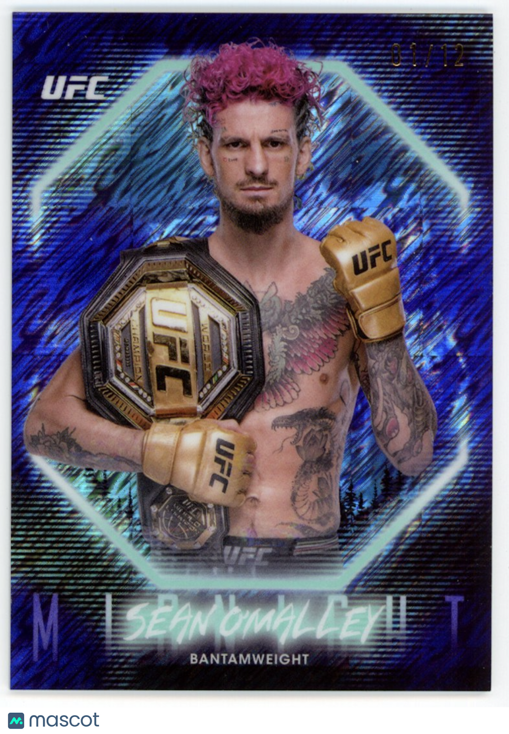 SEAN O’MALLEY 2025 Topps UFC Midnight Midnight Parallel /12 #16