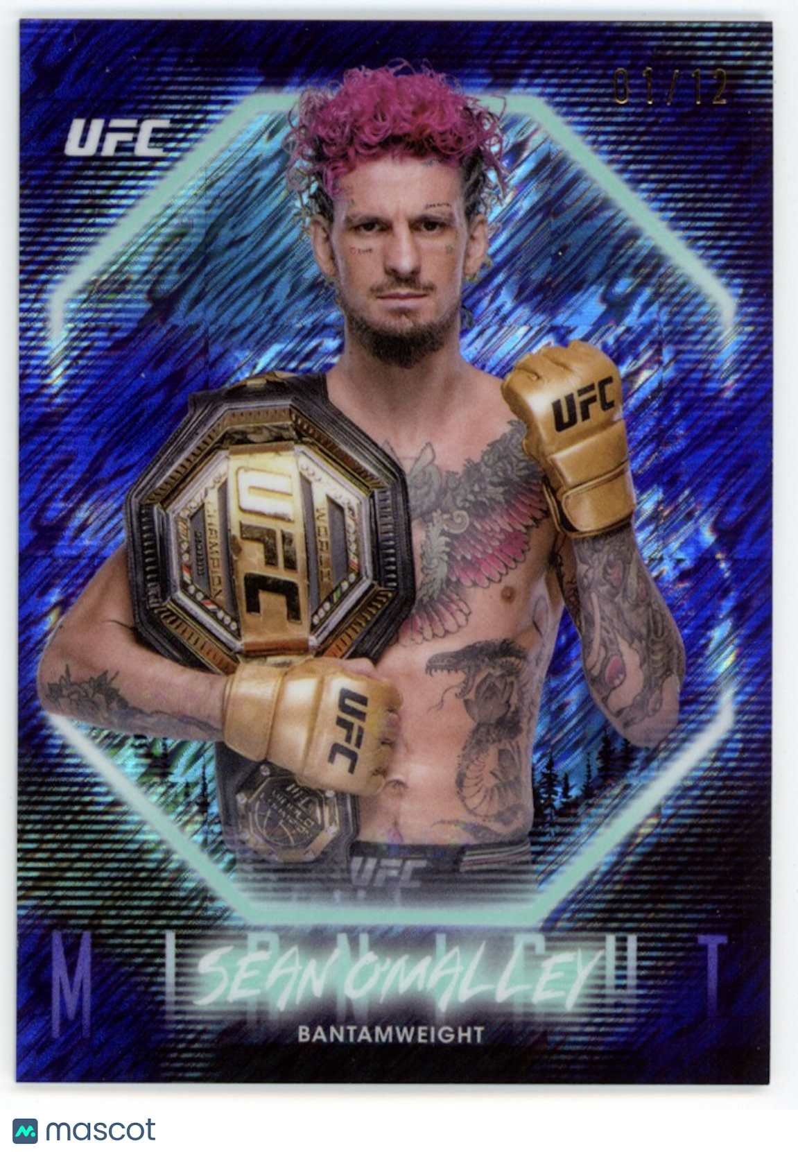 SEAN O’MALLEY 2025 Topps UFC Midnight Midnight Parallel /12 #16