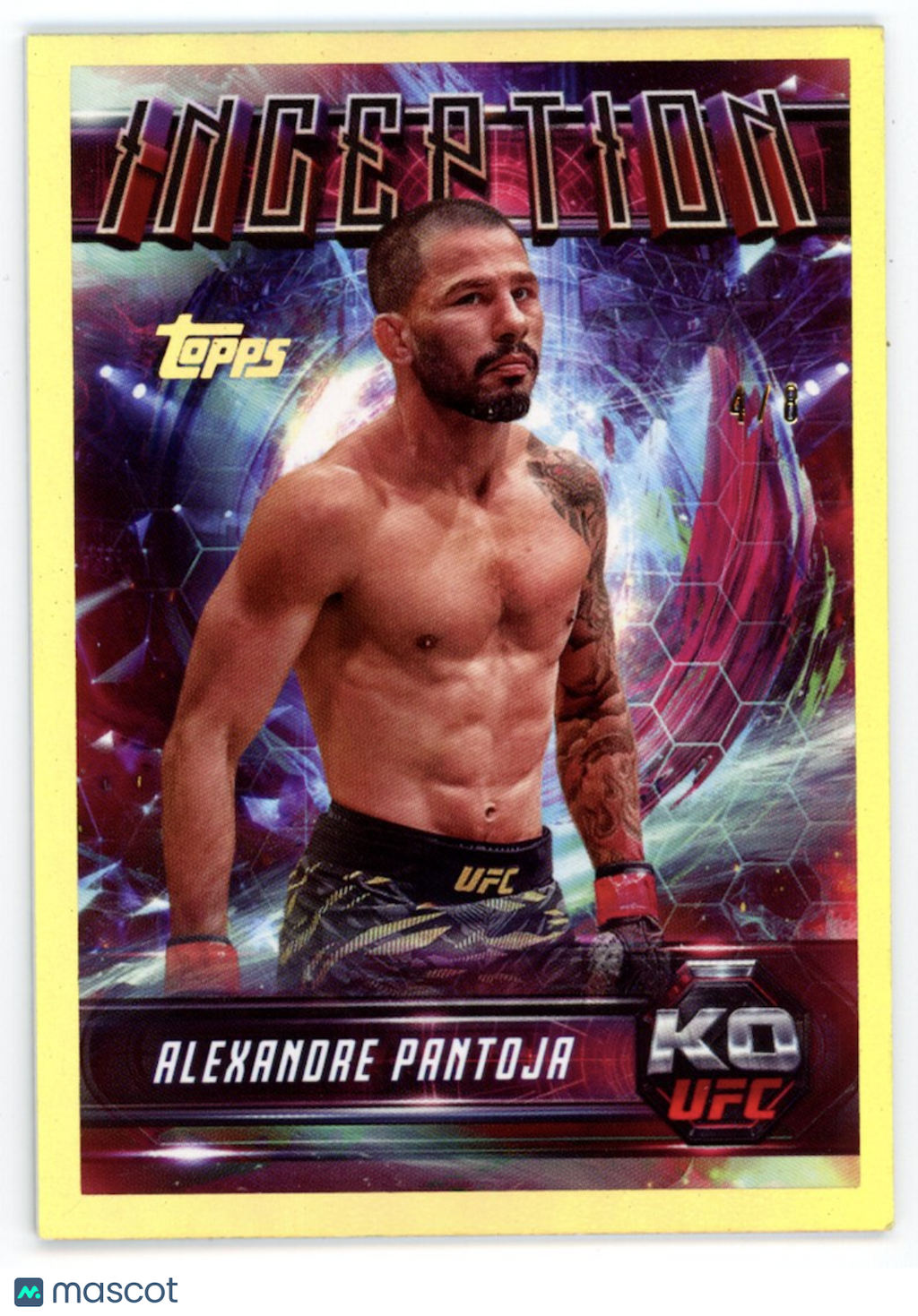 ALEXANDRE PANTOJA 2025 Topps Knockout UFC Inception Gold Parallel /8 #IN-22