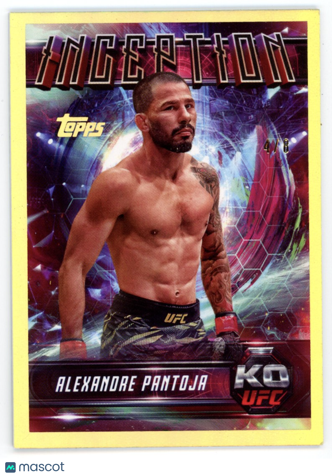 ALEXANDRE PANTOJA 2025 Topps Knockout UFC Inception Gold Parallel /8 #IN-22