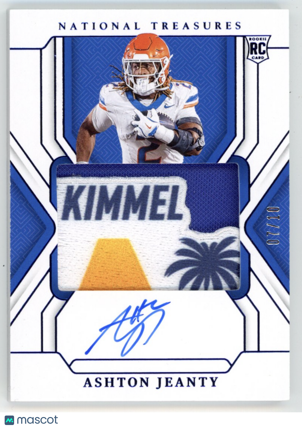 ASHTON JEANTY 2025 Panini National Treasures Rookie Patch Auto Bowl Logo /10