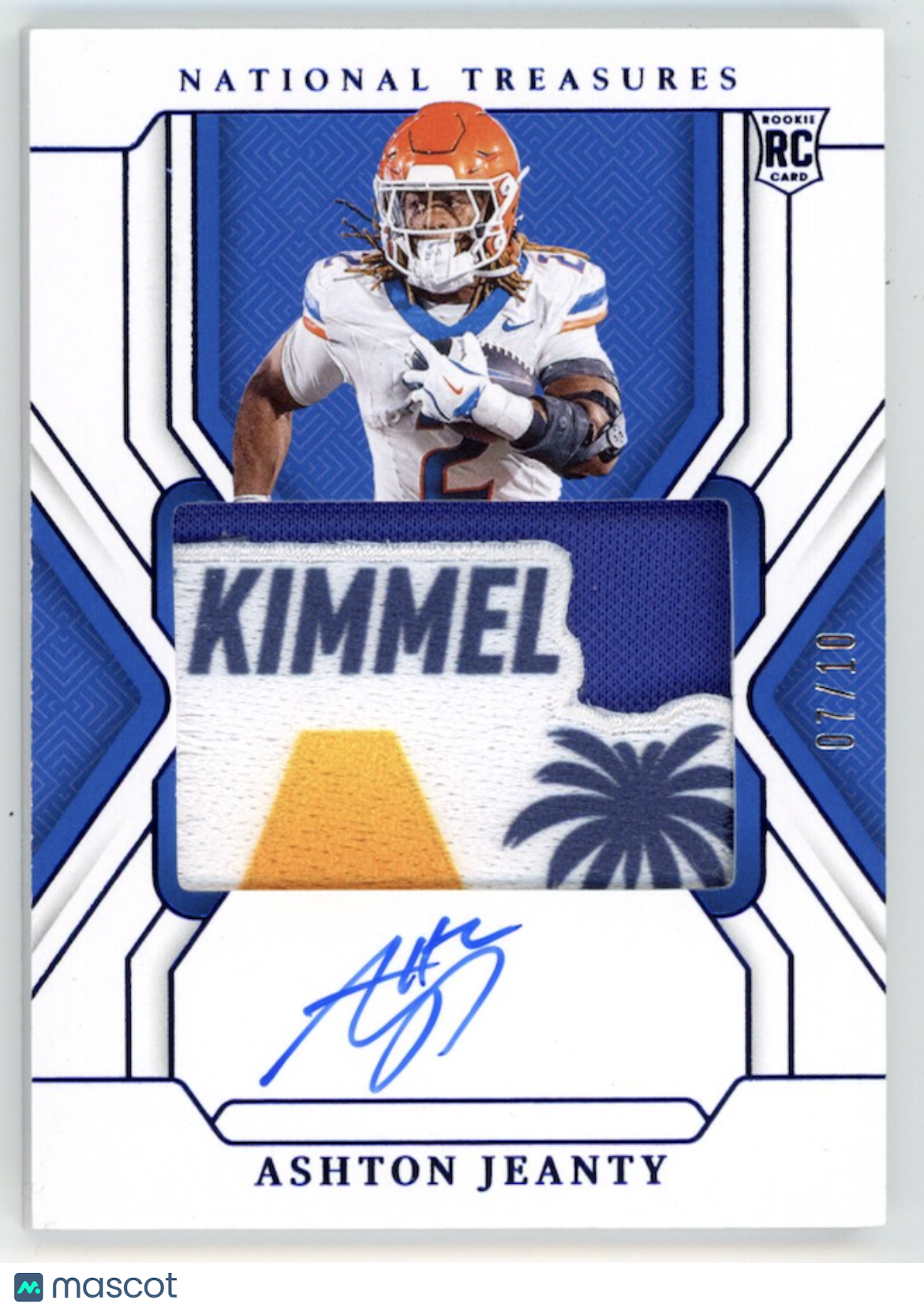 ASHTON JEANTY 2025 Panini National Treasures Rookie Patch Auto Bowl Logo /10