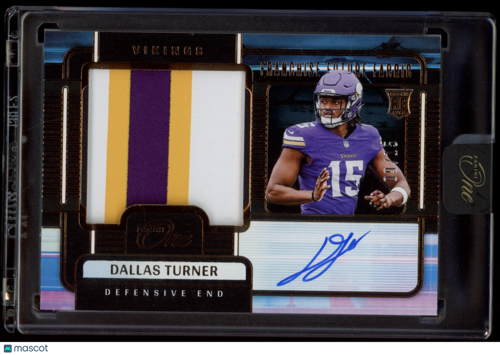 DALLAS TURNER 2024 Panini One Franchise Future Rookie Patch Auto Bronze /15