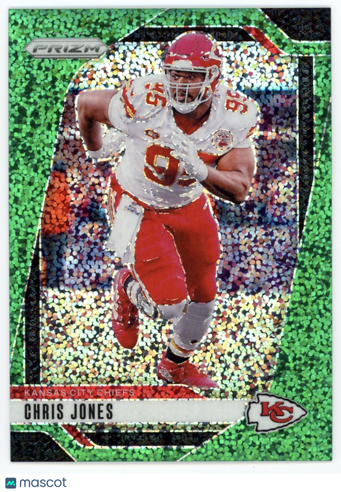 CHRIS JONES 2024 Panini Prizm Green Sparkle /8 #143 Chiefs