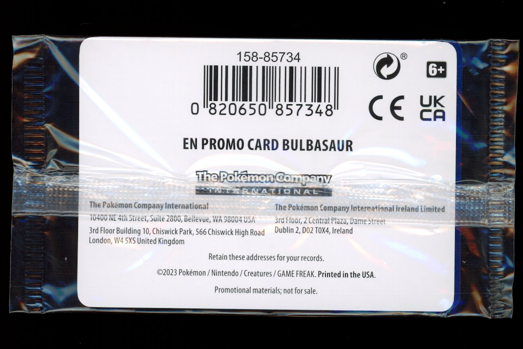 BULBASAUR 2023 Pokemon 151 Stamped Best Buy Exclusive SEALED #001/165