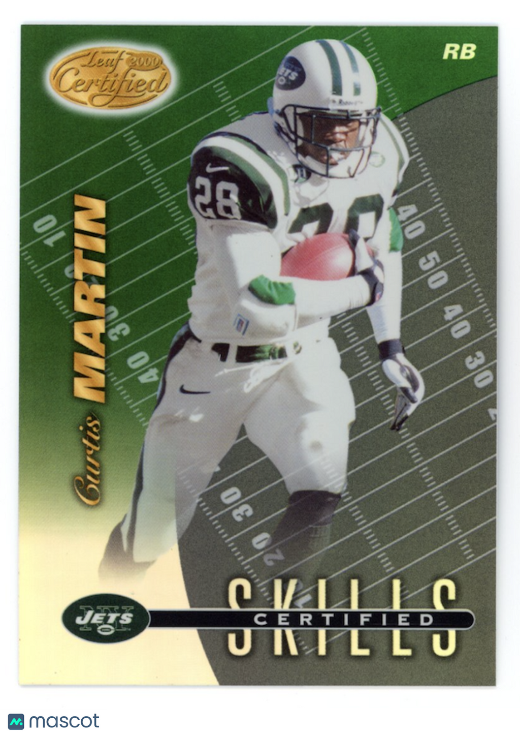 SHAUN ALEXANDER CURTIS MARTIN 2000 Leaf Certified Skills Mirror Black /25 #CS25