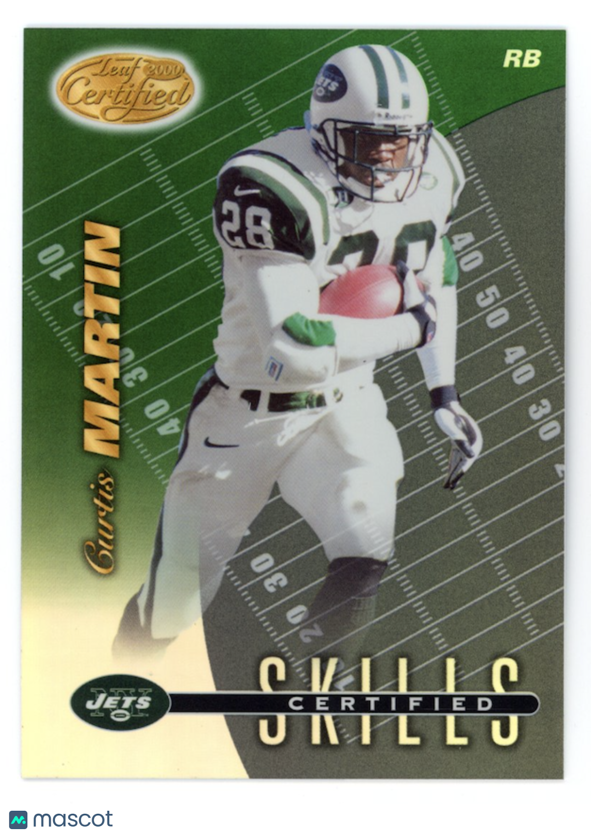 SHAUN ALEXANDER CURTIS MARTIN 2000 Leaf Certified Skills Mirror Black /25 #CS25