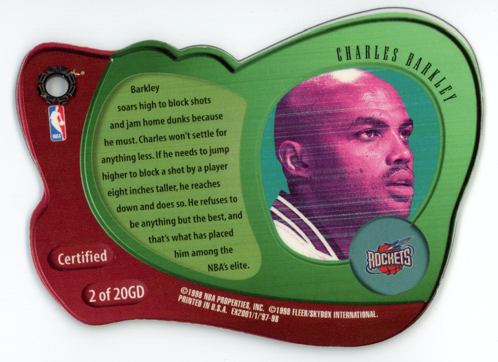 CHARLES BARKLEY 1997-98 SkyBox E-X2001 Gravity Denied #2GD Rockets