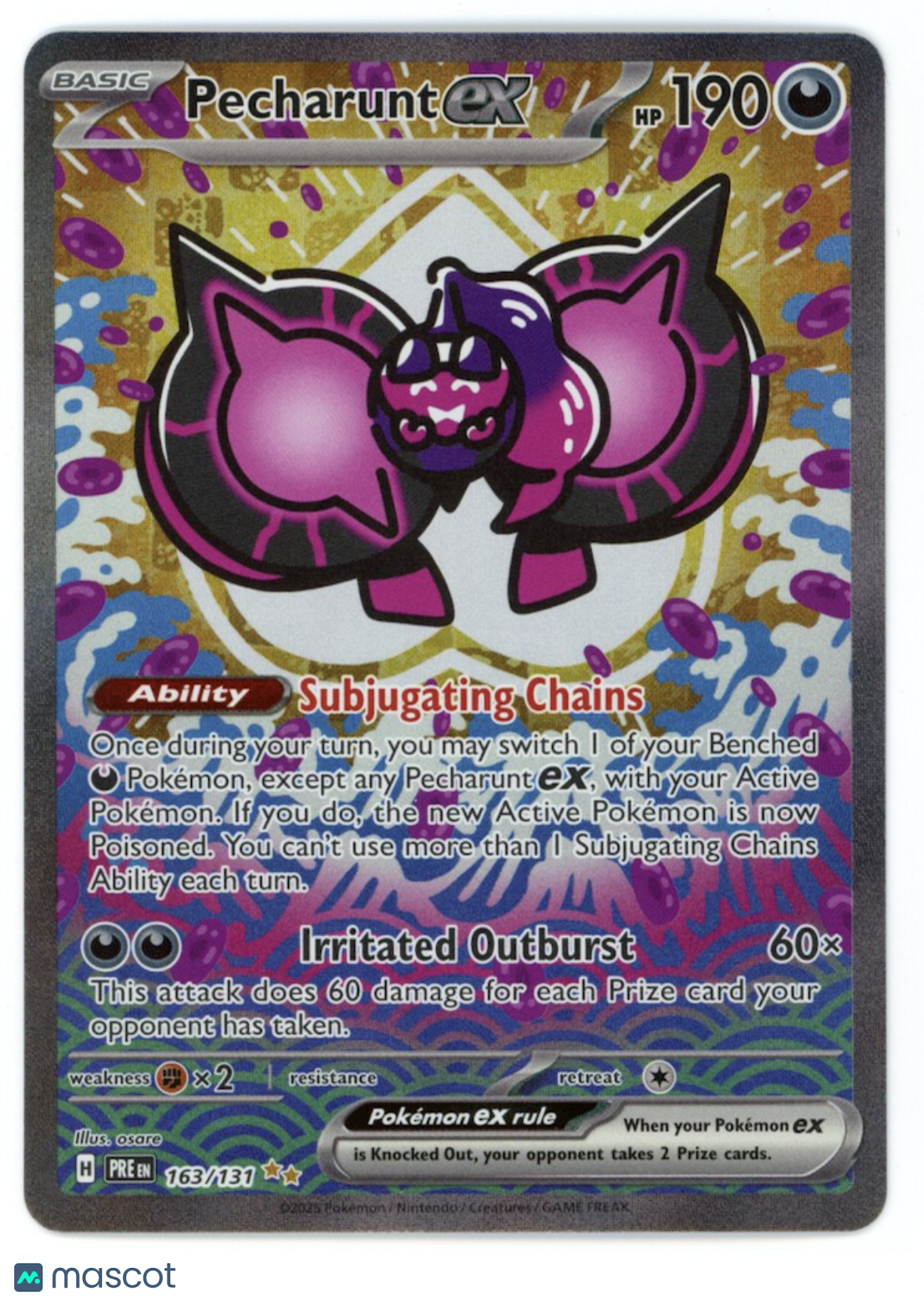 PECHARUNT EX 2024 Pokemon Prismatic Evolutions #163 Special Illustration Rare
