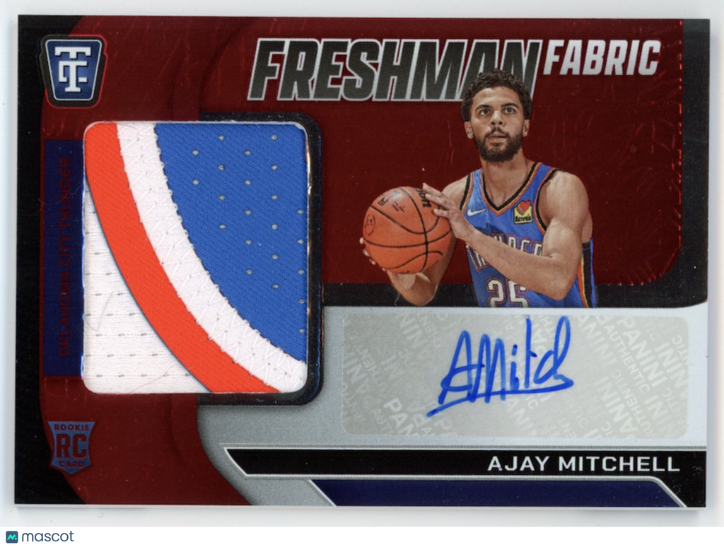 AJAY MITCHELL 2024-25 Totally Certified Rookie Patch Auto Red /75 #FFS-MIT
