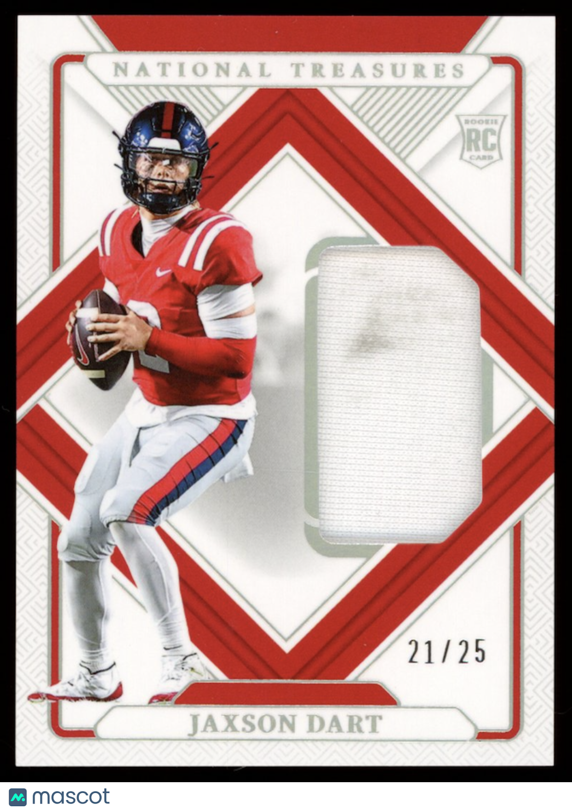 JAXSON DART 2025 Panini National Treasures Collegiate Rookie Threads Patch /25