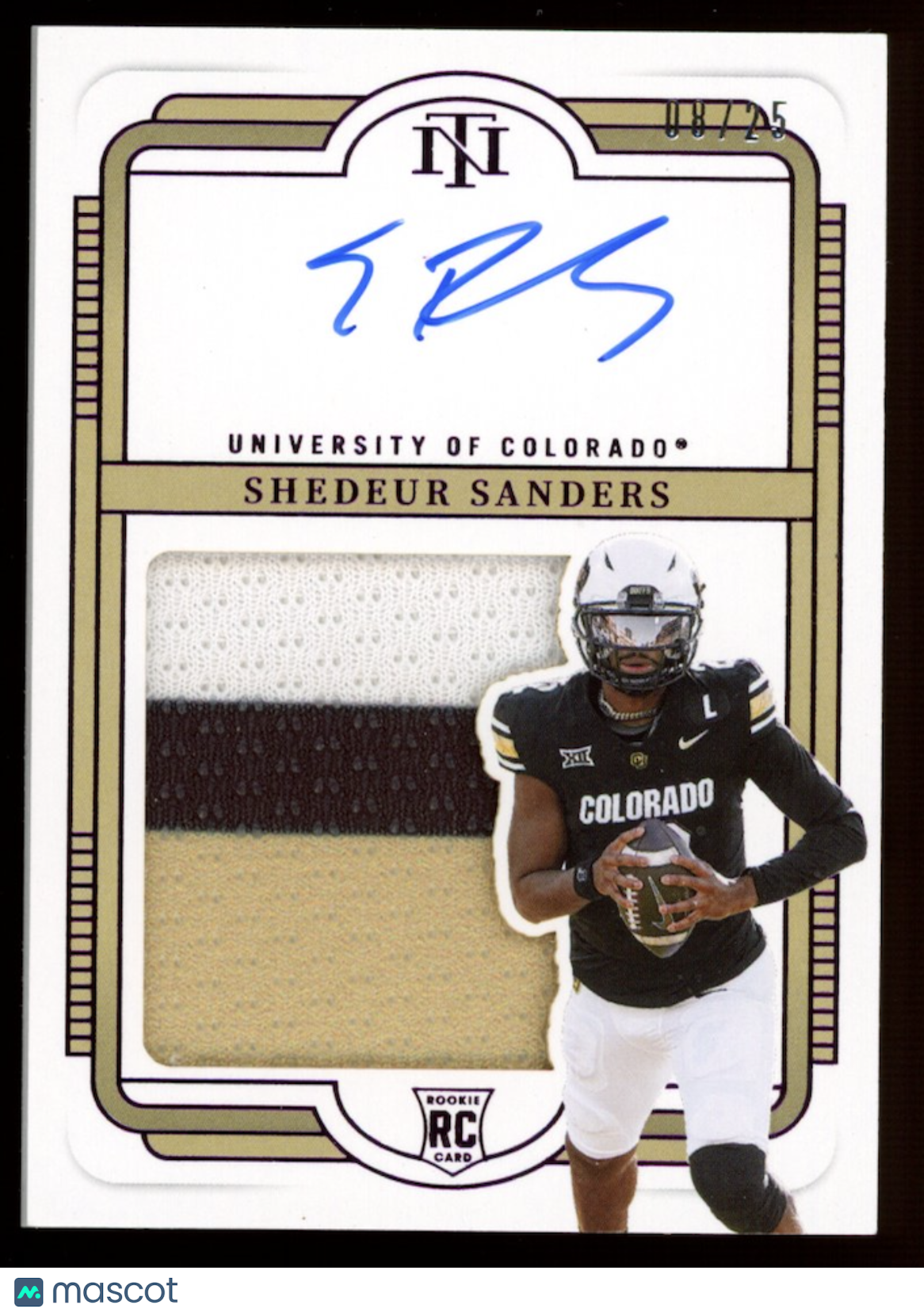 SHEDEUR SANDERS 2025 Panini National Treasures Rookie Patch Auto Purple /25