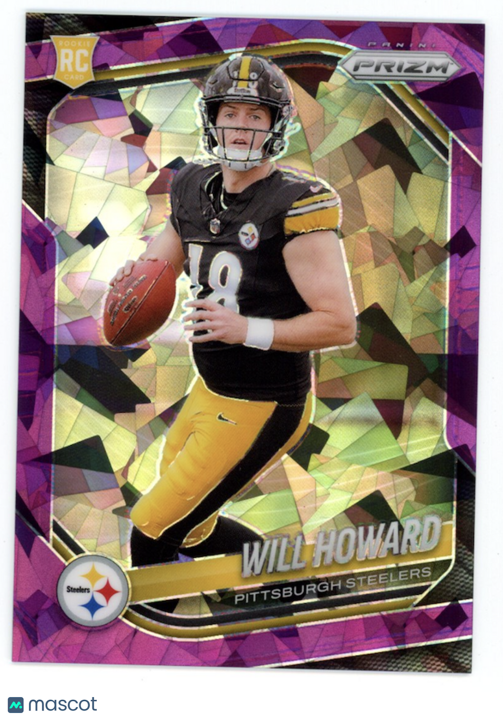 WILL HOWARD 2025 Panini Prizm Purple Ice Rookie /225 #367 Steelers