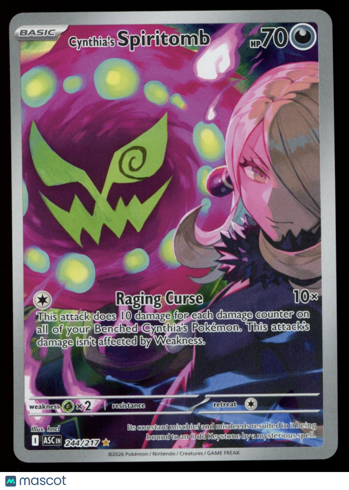 CYNTHIA'S SPIRITOMB 2025 Pokemon Ascended Heroes #244/217 Illustration Rare