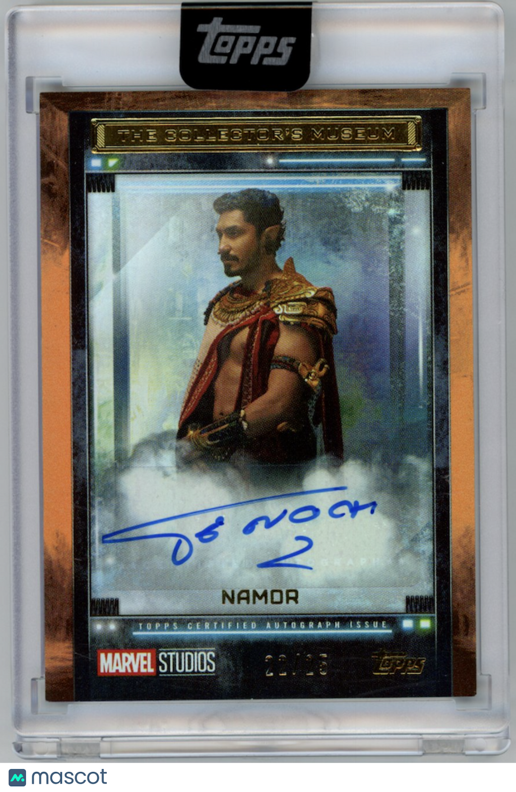 NAMOR TENOCH HUERTA 2025 Topps Marvel The Collector Museum Auto Orange /25
