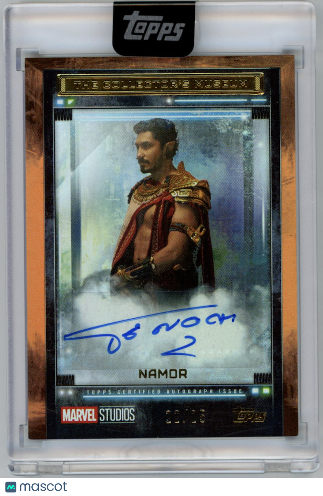 NAMOR TENOCH HUERTA 2025 Topps Marvel The Collector Museum Auto Orange /25