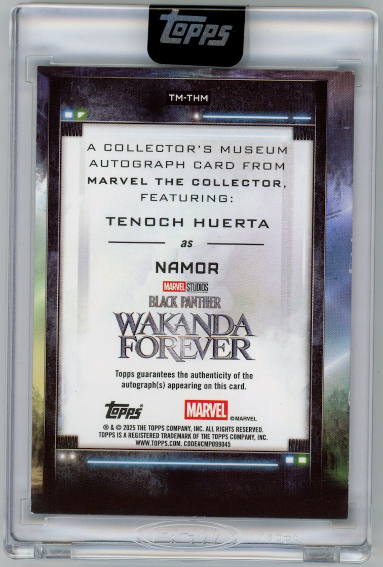 NAMOR TENOCH HUERTA 2025 Topps Marvel The Collector Museum Auto Orange /25