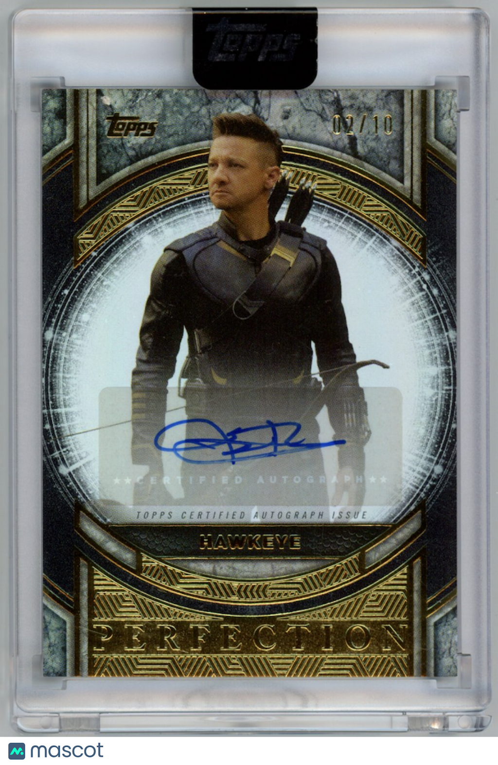 HAWKEYE JEREMY RENNER 2025 Topps Marvel The Collector Perfection Auto Black /10