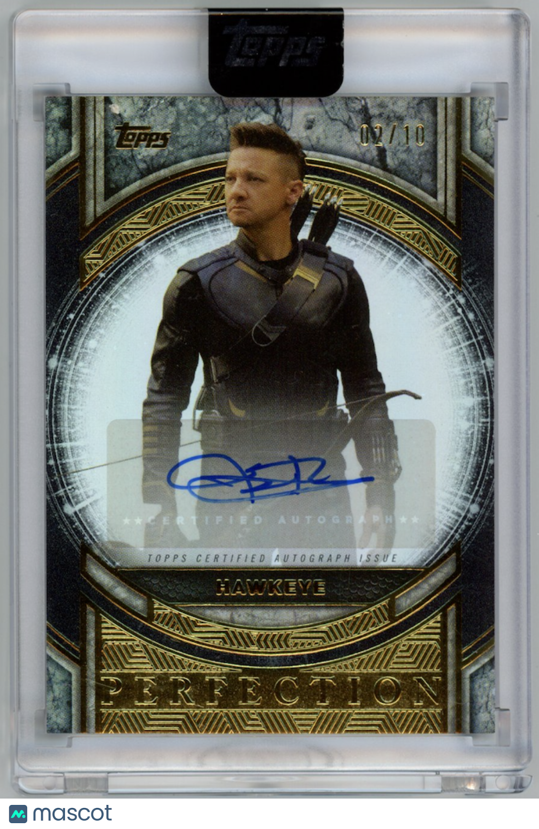 HAWKEYE JEREMY RENNER 2025 Topps Marvel The Collector Perfection Auto Black /10