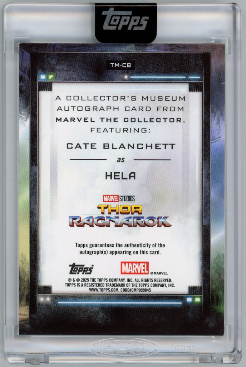HELA CATE BLANCHETT 2025 Topps Marvel The Collector Museum Auto /100 #TM-CB