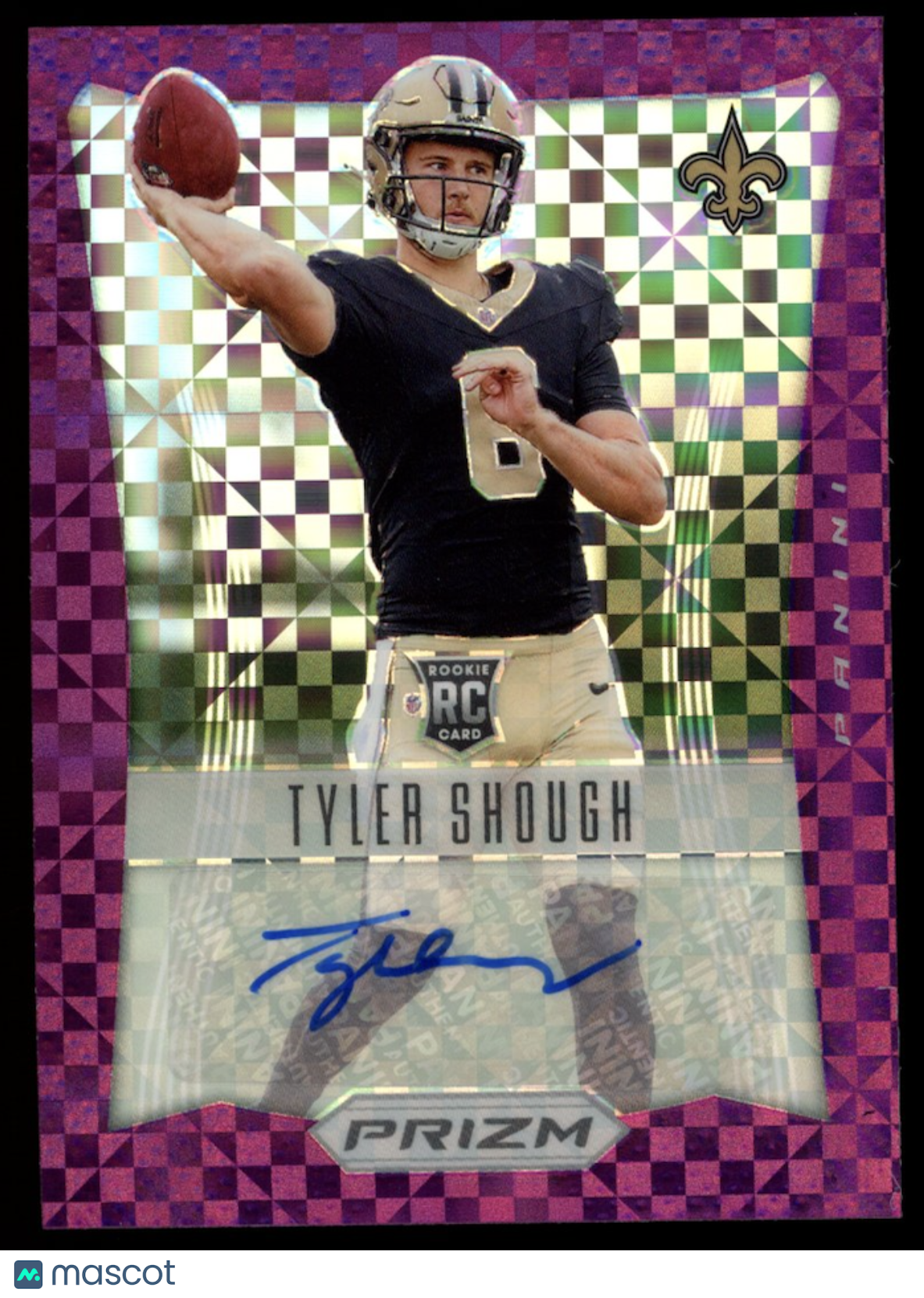 TYLER SHOUGH 2025 Panini Prizm Rookie Flashback Purple Power Auto /49 #RSI-TSH