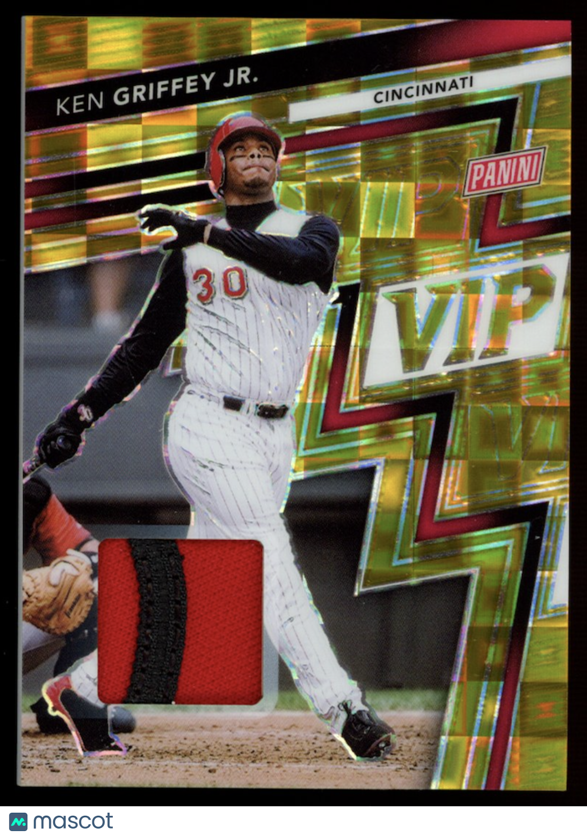 KEN GRIFFEY JR. 2025 Panini Prizm VIP The National Gold Mosaic Patch /10 #53
