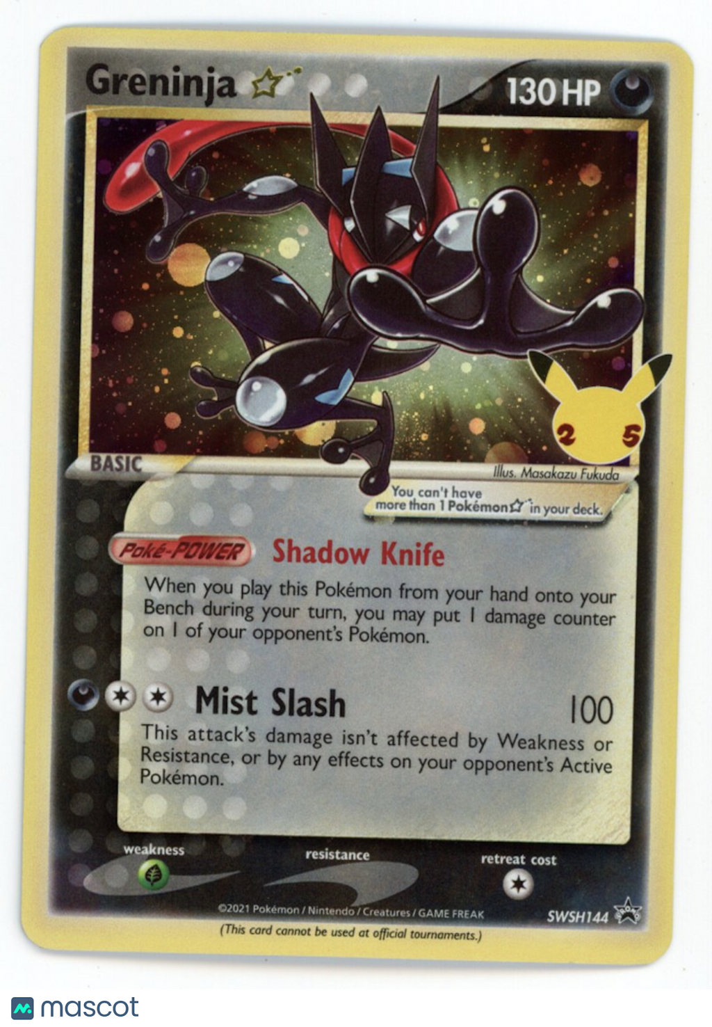 GRENINJA 2021 Pokemon Sword Shield Black Star Promo Celebrations #SWSH144
